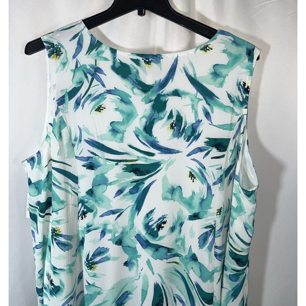 Catherine’s Black Label Women's Floral Rush White Teal Midi Dress Size 3Xwp - Picture 10 of 10